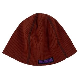 Melanzana Micro Grid Fleece Toque Beanie Adult Large Red Made In Colorado
